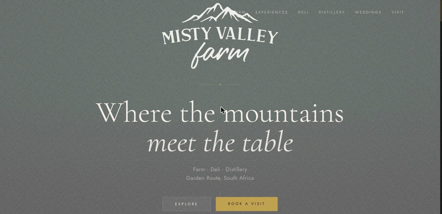 Misty Valley Farm homepage